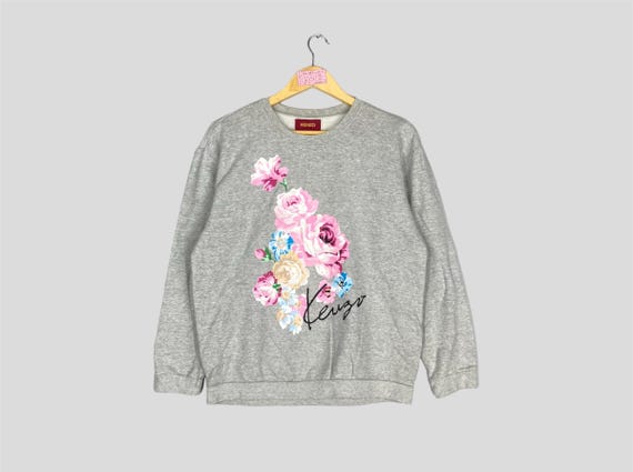 Kenzo, Vintage KENZO Japanese Brand Crewneck Sweatshirt Floral Flower KENZO Jumper Pullover KENZO Sweater KENZo Outfit Streetwear