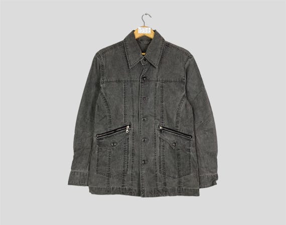 Kansai Yamamoto, Vintage KANSAI Yamamoto Japanese Brand Denim Chore Jacket Button Up KANSAI Workwear Jean Jacket KANSAI Workers Frenchwork Coat Jacket