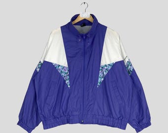 Vintage RINESTAR Voll-Reißverschluss Retro Jacke Multi Tone Farbe Rinestar Old School leichte Jacke Windjacke Rinestar Sportswear Casual Outfit