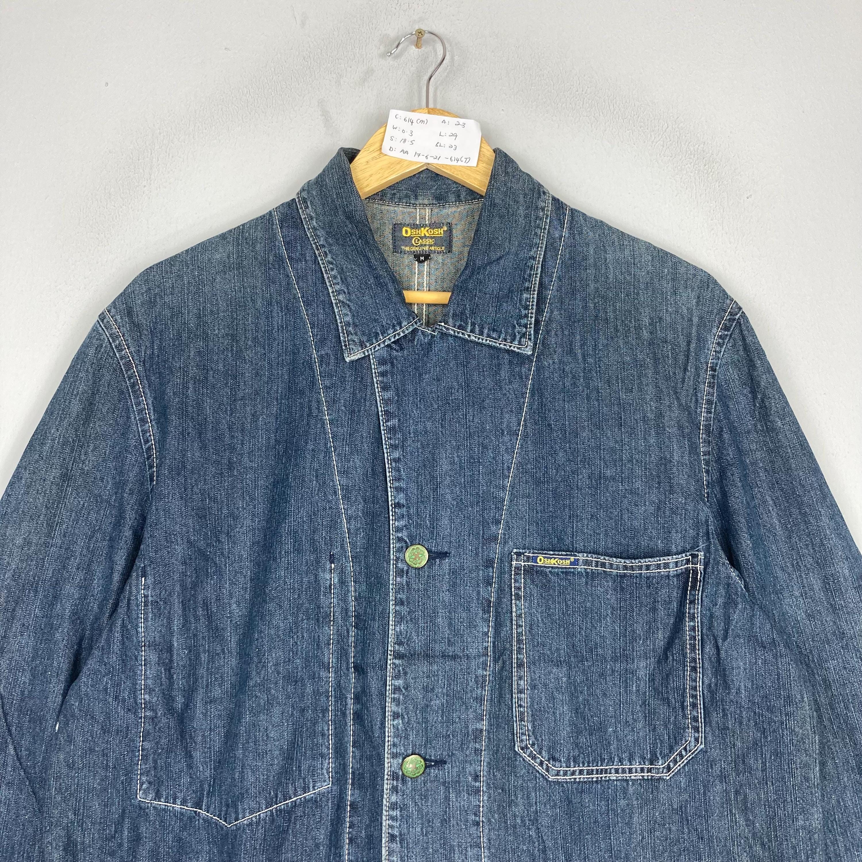 Vintage OSH KOSH Indigo Denim Chore Jacket Button up Osk Kosh