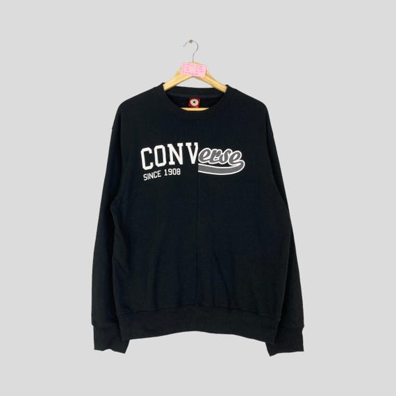 Converse, Vintage CONVERSE SINCE 1908 Crewneck Sweatshirt Big Logo Converse Jumper Pullover Skateboard Grunge Streetwear Sweater Unisex 2Large