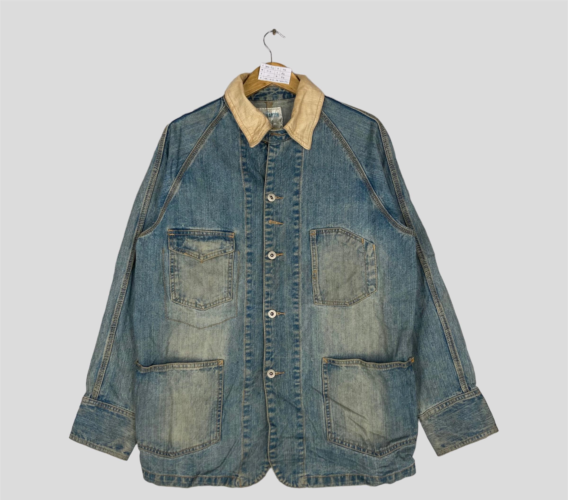 Vintage Stone Washed Jacket by Logo Martin Denim Chore Jacket