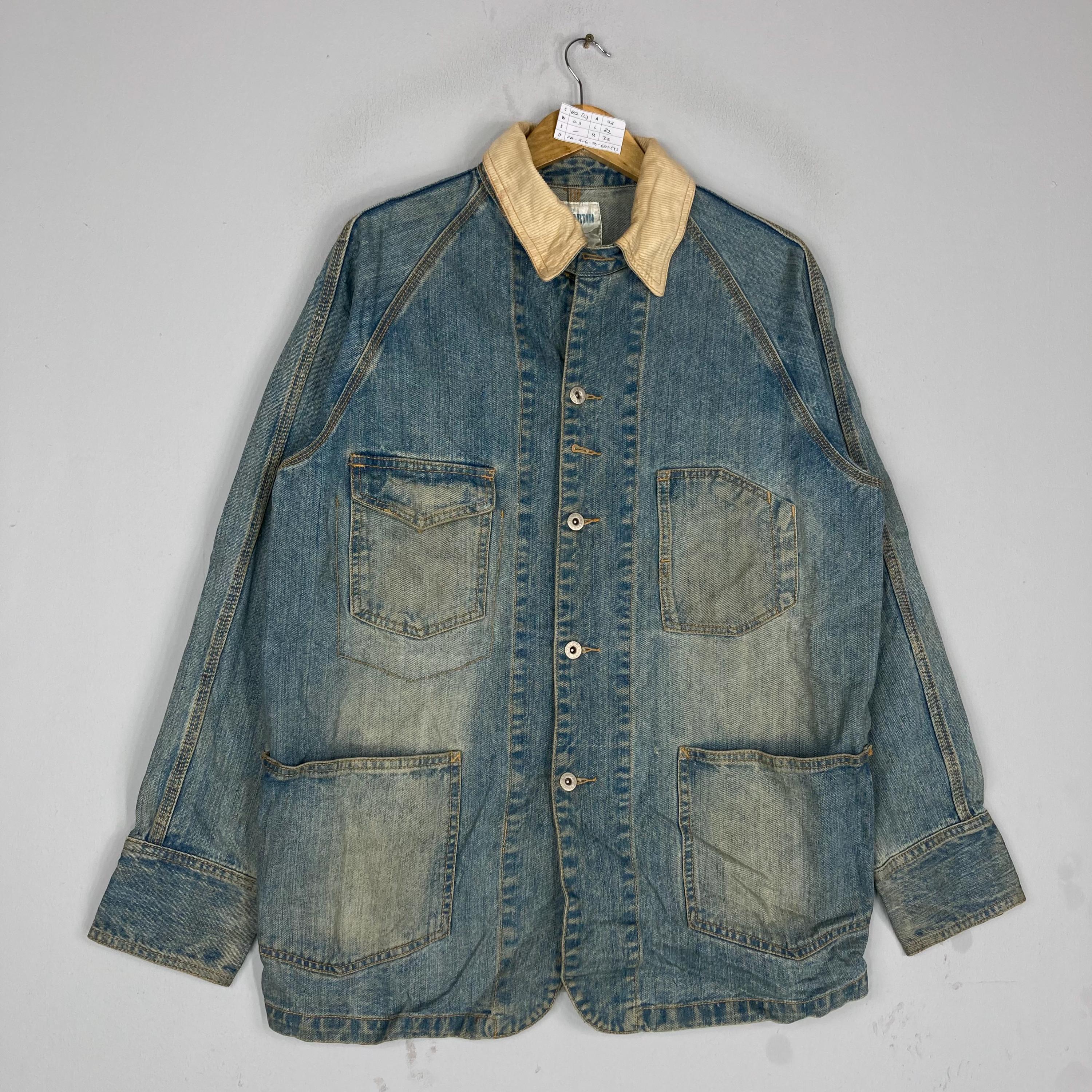 Vintage Stone Washed Jacket by Logo Martin Denim Chore Jacket 