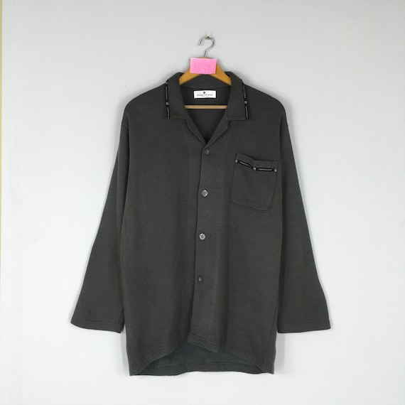 Balmain, Vintage Pierre Balmain Paris Button Sweatshirt Small Logo Single Pocket Pierre Balmain Paris Jumper Pullover Pierre Balmain Paris Sweater