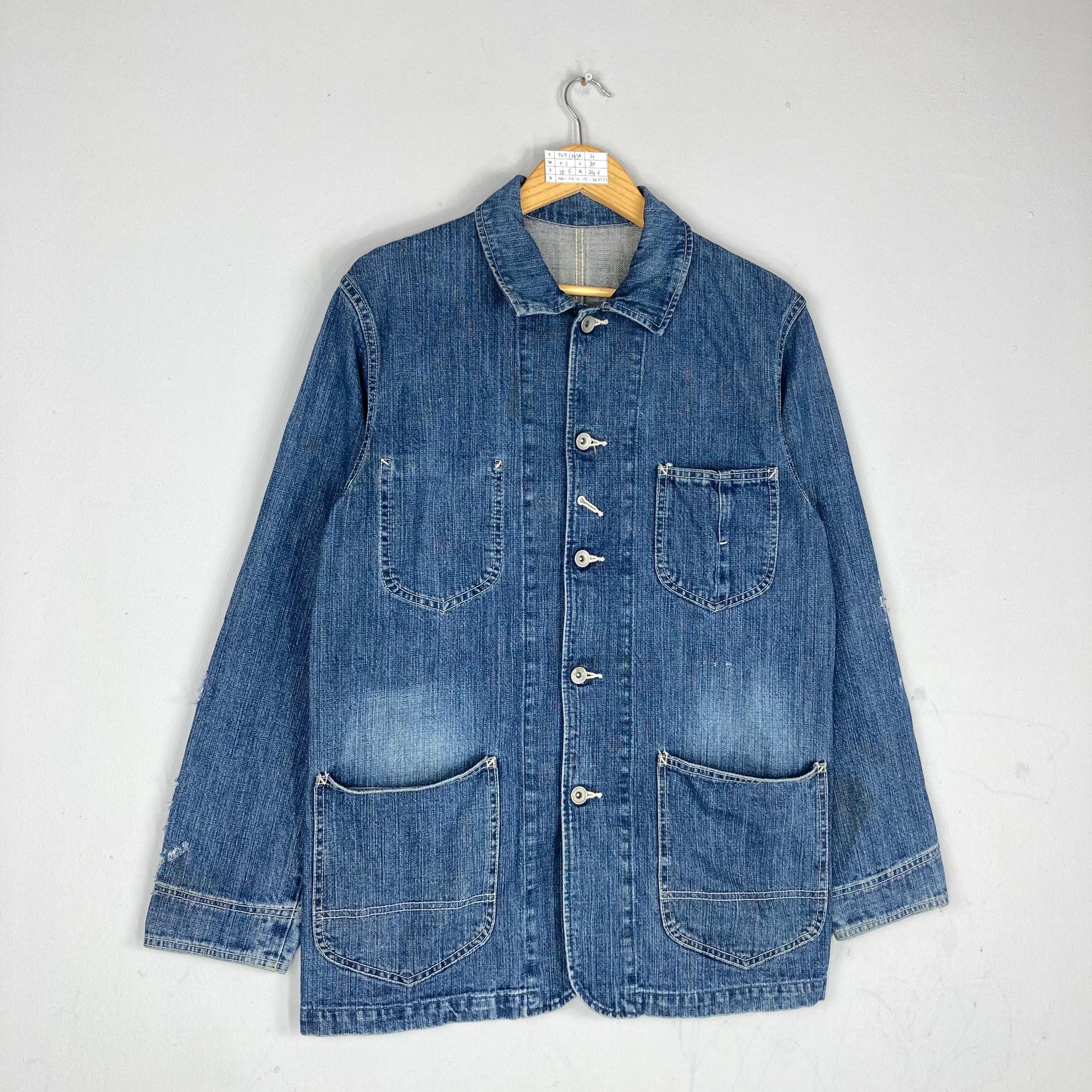 Vintage United Arrows Denim Chore Jacket Button up United Arrows