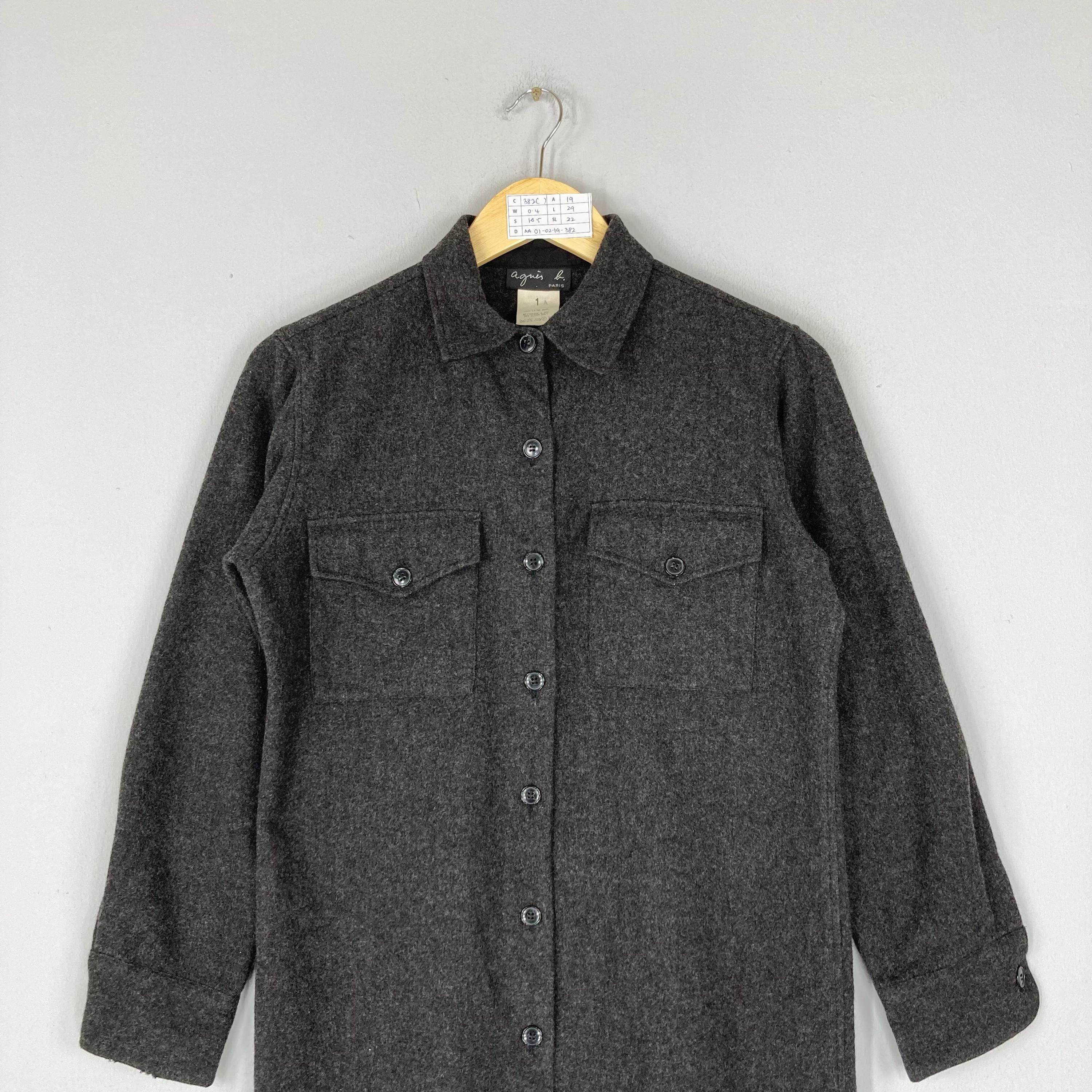 Vintage AGNES Button up Long Sleeve Wool Color Jacket Agnes B