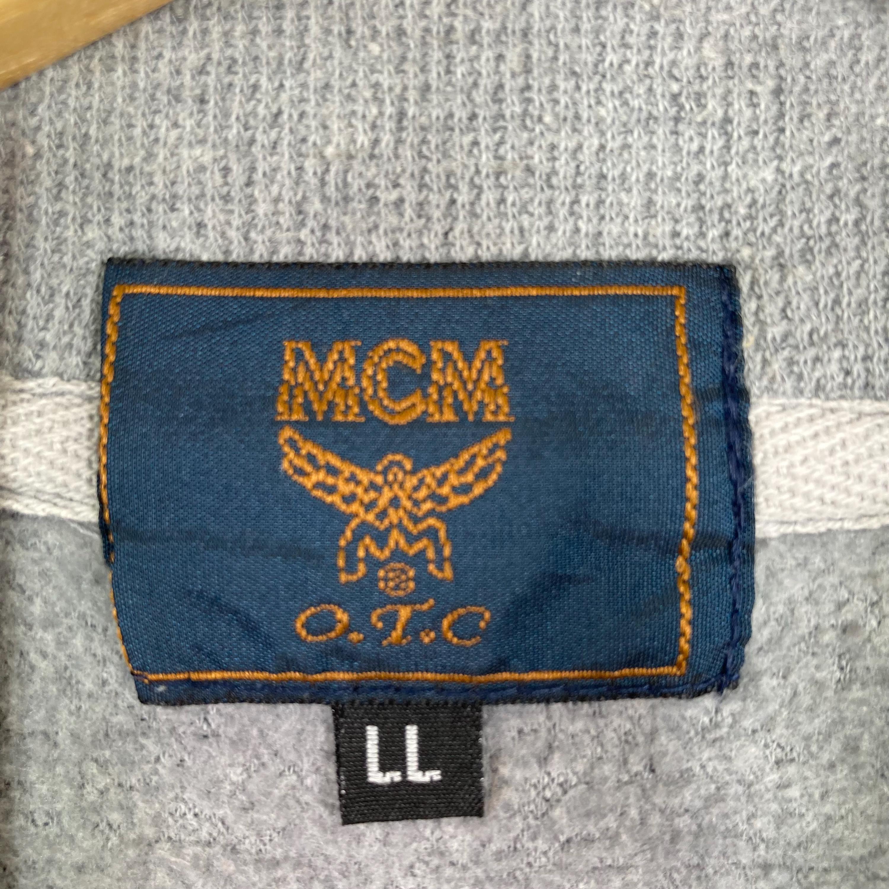 Vintage MCM Collection Fashion Designer Quarter Zipper Sweatshirt 