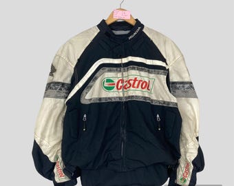 Vintage 1990s Castrol GTX Racing Windbreaker Jacket / Light Jacket