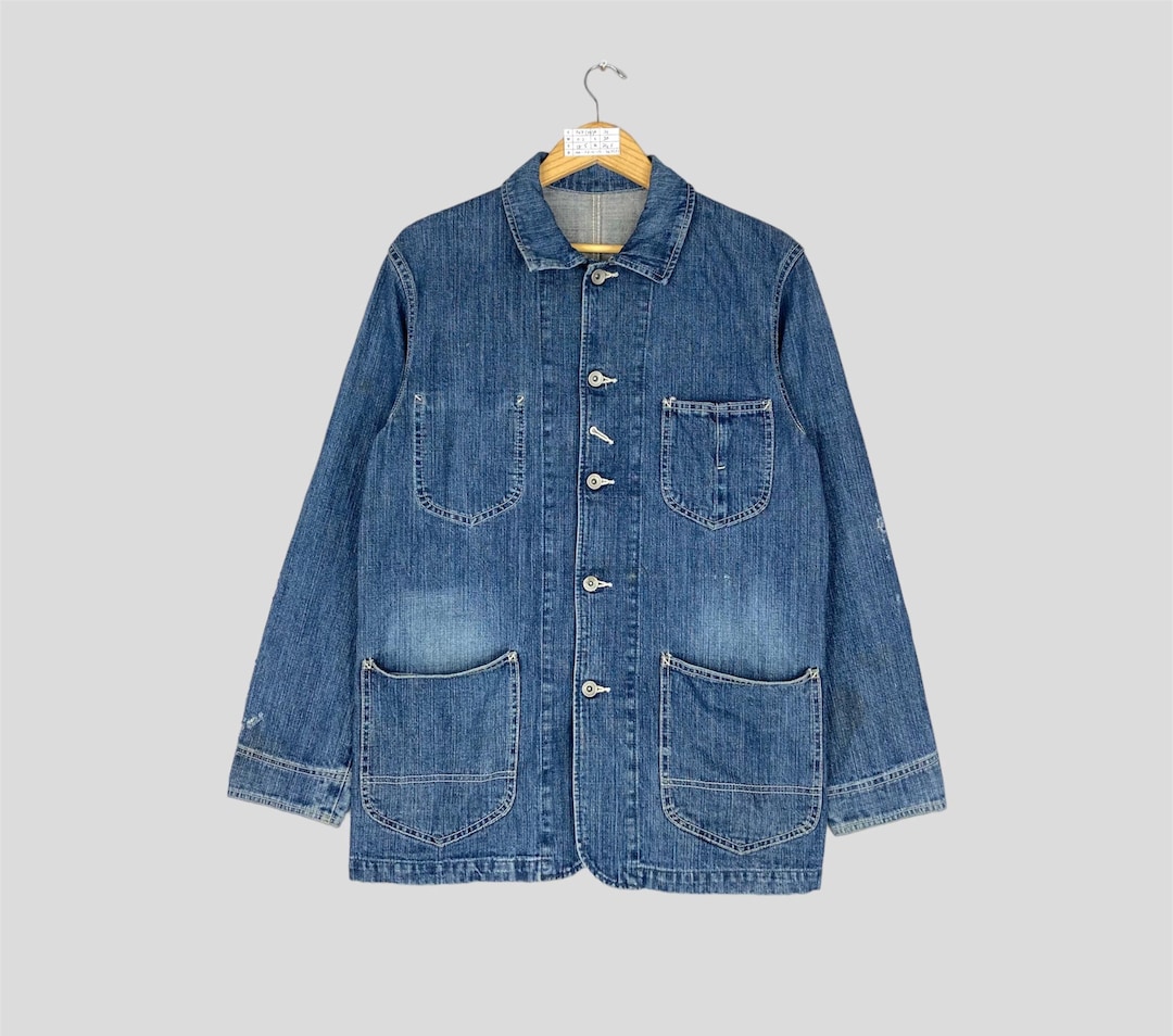 Vintage United Arrows Denim Chore Jacket Button up United Arrows