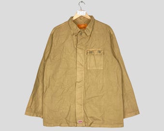Chaqueta vaquera vintage EDWIN para trabajo de fábrica, chaqueta vaquera de trabajo Edwin, chaqueta vaquera de trabajo Edwin, chaqueta francesa de trabajo de marca japonesa Edwin