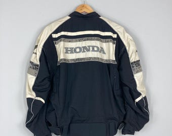 ユーロヴィンテージホンダカストロールスタジャンレーシングジャケット Vintage HONDA CASTROL Motorsport Jacket Full Zipper Honda Castrol