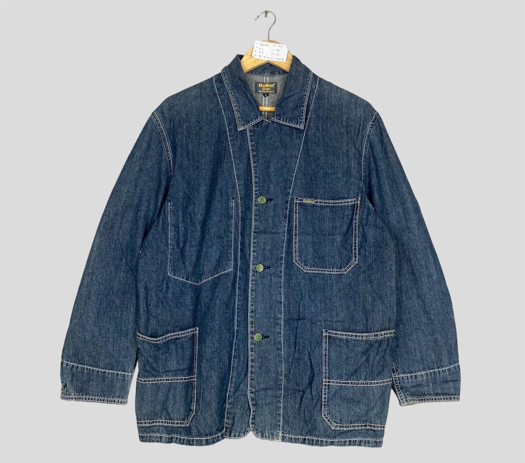 Vintage OSH KOSH Indigo Denim Chore Jacket Button up Osk Kosh