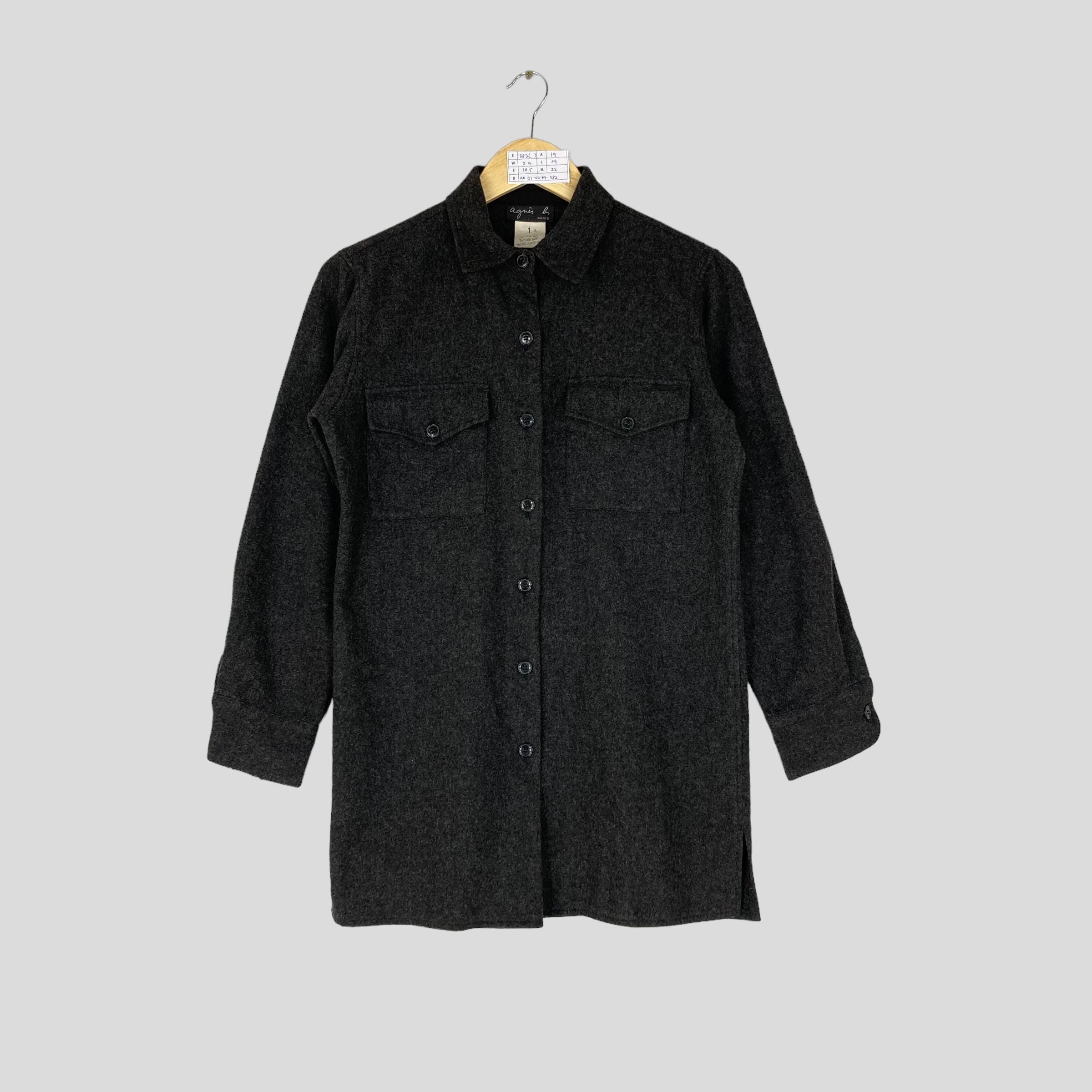 Vintage AGNES Button up Long Sleeve Wool Color Jacket Agnes B