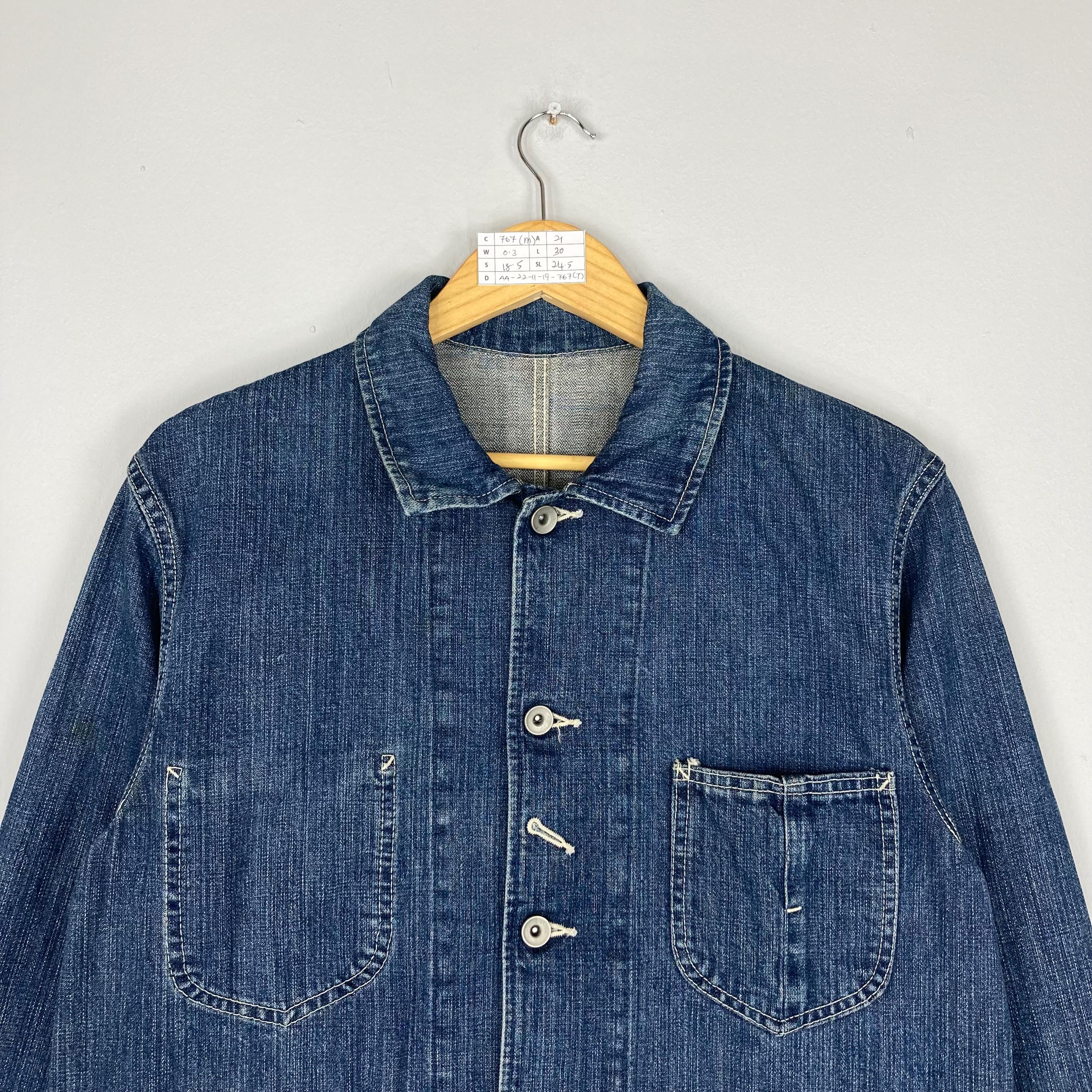 Vintage United Arrows Denim Chore Jacket Button up United Arrows