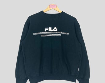 ヴィンテージ FILA ITALIA クルーネック スウェットシャツ ビッグロゴ Fila スポーツ ジャンパー プルオーバー Vtg Fila ユニセックス カジュアル アウトフィット ストリートウェア セーター