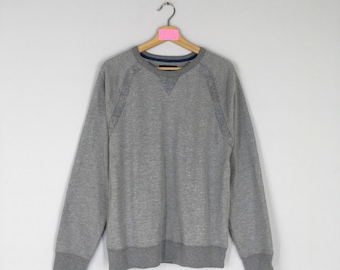 Vintage BANANA REPUBLIC Crewneck Sweatshirt Plain Banana Republic Jumper Pullover Banana Republic Unisex Sweater Grey Colour Large Size