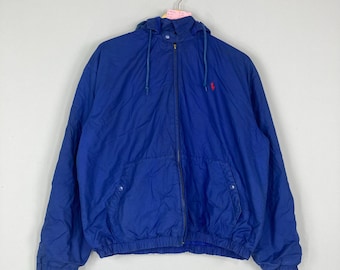 Vintage 90s POLO RALPH LAUREN Small Pony Zipper Bombers Jacket Polo Ralph Lauren Hoodies Workwear Casual Jacket