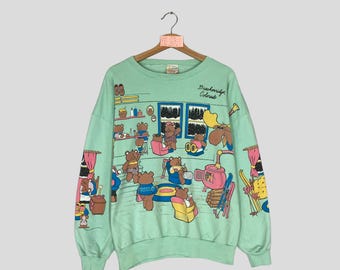 Vintage 90s Breckenridge Colorado USA Pop Art Crewneck Sweatshirt Big Printed Breckenridge Colorado USA Jumper Pullover Breckenridge Sweater