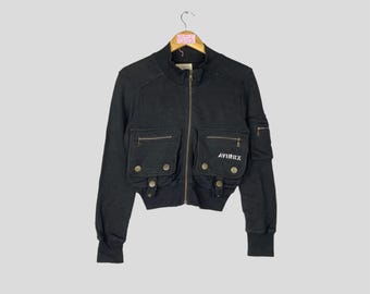 Vintage AVIREX LTD Full Zipper Sweatshirt Small Logo  AVIREX Zipper Jumper Pullover AVIREx Unisex Sweater Outfit Avirex Streetwear Fashion