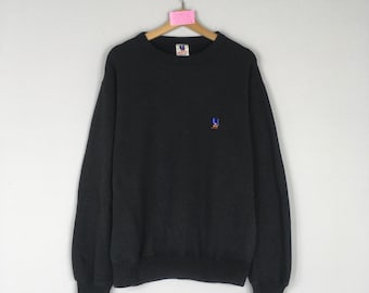 Vintage jaren 90 Edwin Japans merk klein logo sweatshirt met ronde hals Edwin Jumper trui Edwin Unisex trui Edwin Outfit Streetwear werkkleding