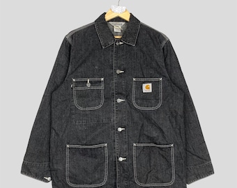 Vintage Carhartt Indigo Blue Chore Jeans Denim Jacket Carhartt
