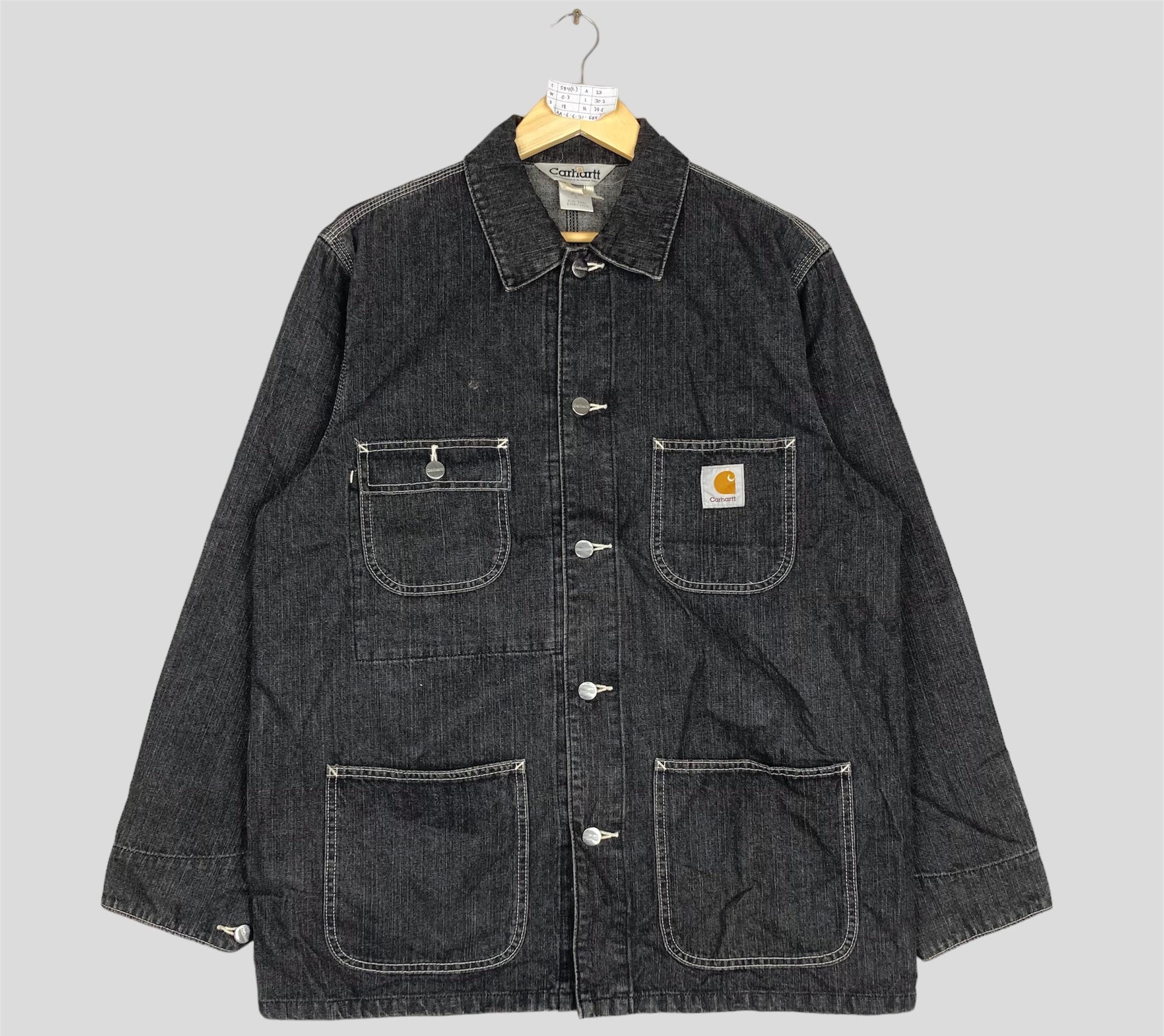 Vintage Carhartt Indigo Blue Chore Jeans Denim Jacket Carhartt