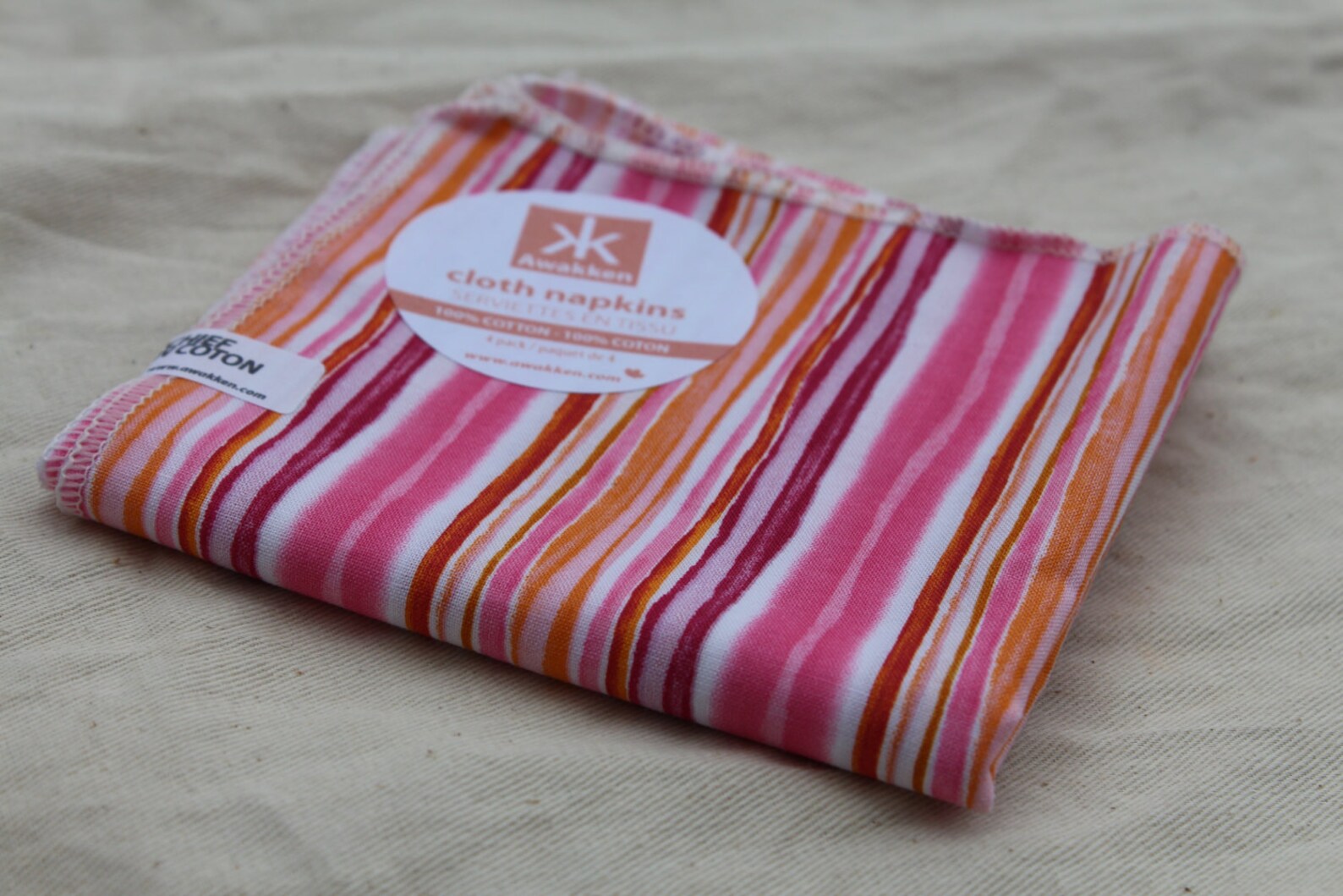 Awakken's 100 Cotton Handkerchief & Cloth Napkins 4 Etsy Canada