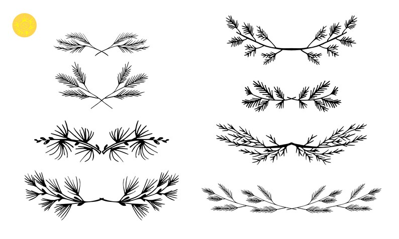 Download Winter Greenery Vector Decor Set. Christmas Wreaths ...