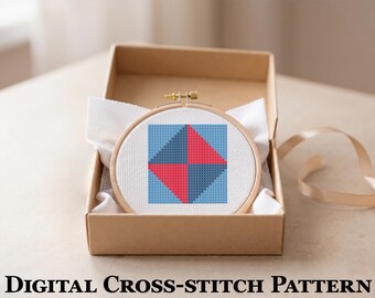 Petit patchwork de losanges – mini motif de point de croix 30 x 30, petit PDF point rapide