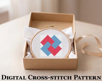 Petit tour de cartes en patchwork – mini motif de point de croix 30 x 30, petit PDF point rapide