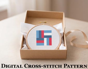 Petite clôture en patchwork – mini motif de point de croix 30 x 30, petit PDF à point rapide