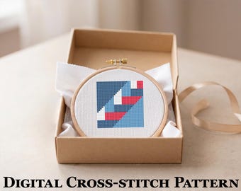 Petite tresse en patchwork – mini motif de point de croix 30 x 30, petit PDF point rapide