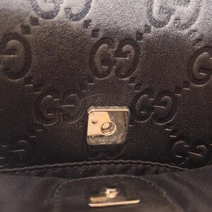 Authentic Gucci black guccissima clutch wristlet with leather strap GG monogram iconic design great condition very clean bild 14