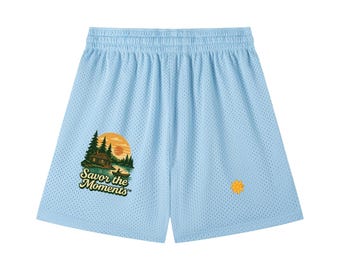Deer, Mountain Vibe, Cabin, fishing, Lake, Sunset, Mesh Drawstring Shorts