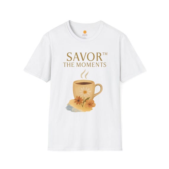 Cozy Coffee T-Shirt, Savor the Moments Tee, Gift for Coffee Lovers, Relaxed Fit Tee, Perfect for Mornings, Casual Wear