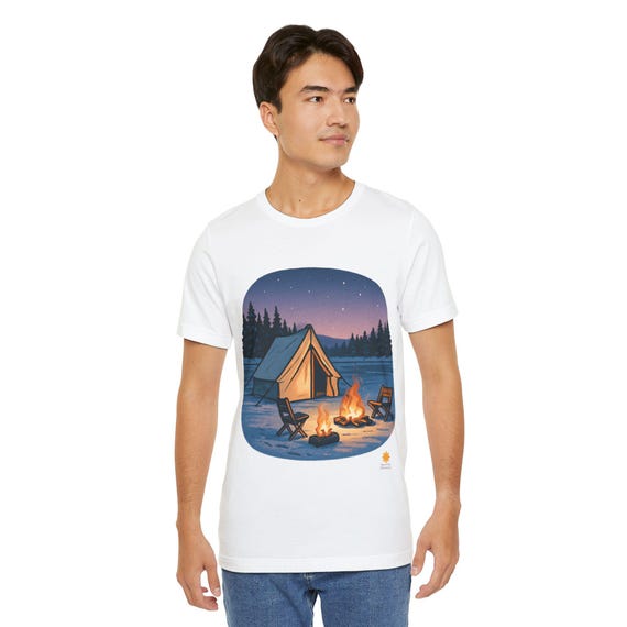 Cozy Camping Vibe T-Shirt, Unisex Campfire Tee, Outdoor Adventure Shirt, Nature Lover Gift, Summer Camping Clothing