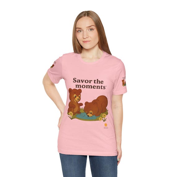 Cute Bear 'Savor the Moments' Tee for Nature Lovers, Unisex Jersey T-Shirt, Gift for Bear Enthusiasts, Nature Inspired Apparel, [...]
