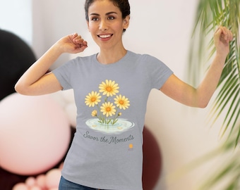 Boho Dreamer Women’s Graphic Tee • Lightweight Relaxed Fit • Yellow Daisies • “Chase Your Dreams” Quote • Savor the Moments™ Nature Energy