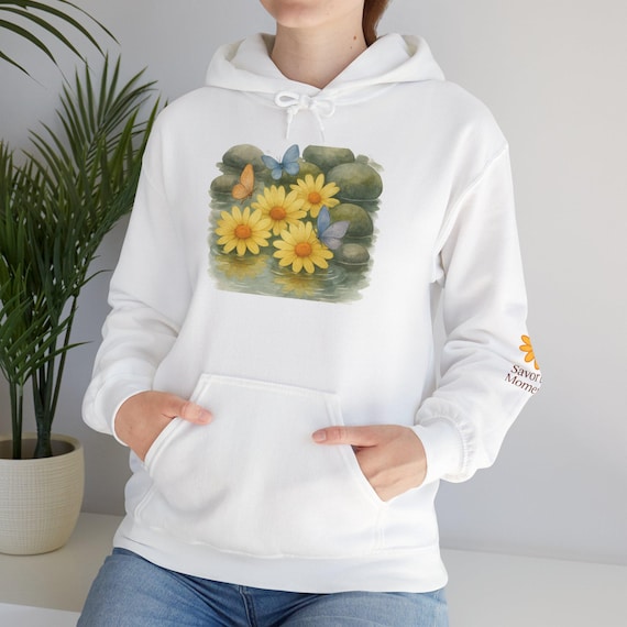 Floral Watercolor Hoodie - Cozy Unisex Sweatshirt, Nature Lover Gift, Spring Fashion, Casual Wear, Eco-Friendly Apparel