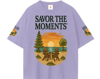 Sunset Beach Adirondack Chairs Graphic T-Shirt, Coastal Vibe