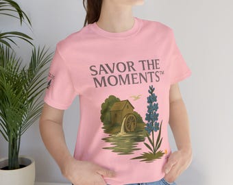 Old Mill, Unisex Nature Tee | Savor the Moments T-Shirt, Nature Lovers, Casual Wear, Outdoor Adventure