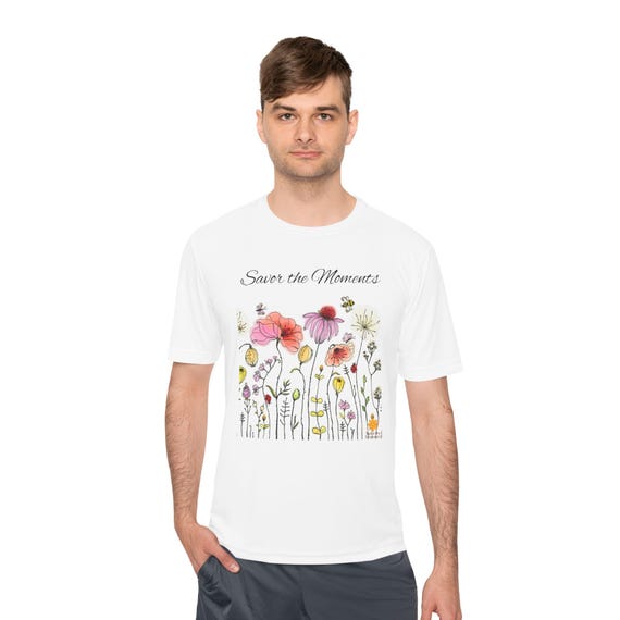 Floral Motivational Tee: Eco-Friendly Nature Lover's Top
