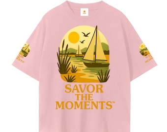 Coastal Sailboat Sunset Graphic Tee, Beach Lover Gift, birds, unisex tee