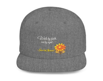 Chipmunks Embroidery Flat Bill Snapback • Vintage Picnic‑Style Cap • Savor the Moments™ Nature Hat • Cute Woodland Gift Idea