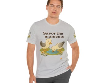 Bird Tee, Savor the Moments Unisex Tee - Embrace Joy, Nature Lover Gift, Casual Wear, Inspirational Shirt, Spring Outfit