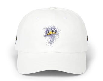 Whimsical Ostrich Dad Cap • Embroidered Funny Bird Hat • Cute Animal Lover Gift • Nature Baseball Cap