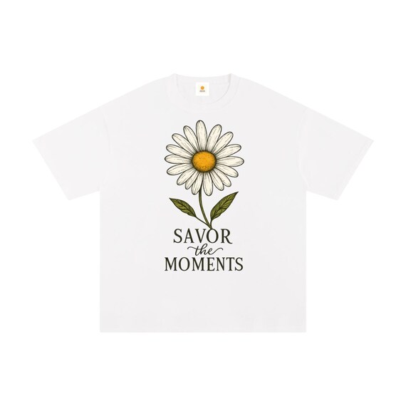 Unisex, White Daisy, Pure Cotton T-Shirt