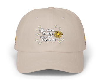 Sunflower Daisy 'Savor the Memories' Classic Dad Cap | Floral Embroidery