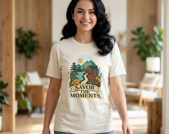 Unisex Mountain Graphic Tee, Nature Lovers Outdoor Style, Fall Season Apparel