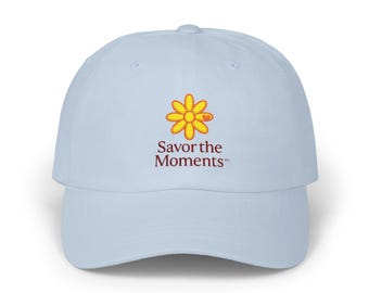 Savor the Moments TM Daisy Dad Hat, Heart in Pedal Floral, Nature Lover Daisy Graphic Dad Hat, Outdoor Apparel